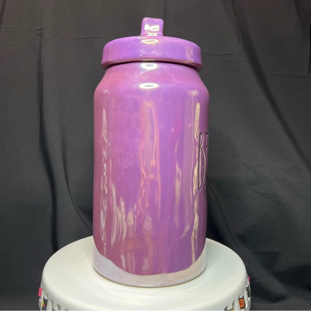 Rae Dunn Halloween 2024 Purple Luster Beware Canister & Ghost Measuring Cups - Picture 6 of 15